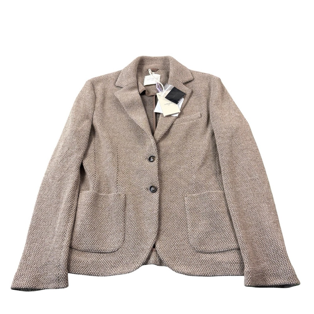 Circolo 1901 Brown Wool Blend Womens Unstructured Blazer SIze 48 IT NWT